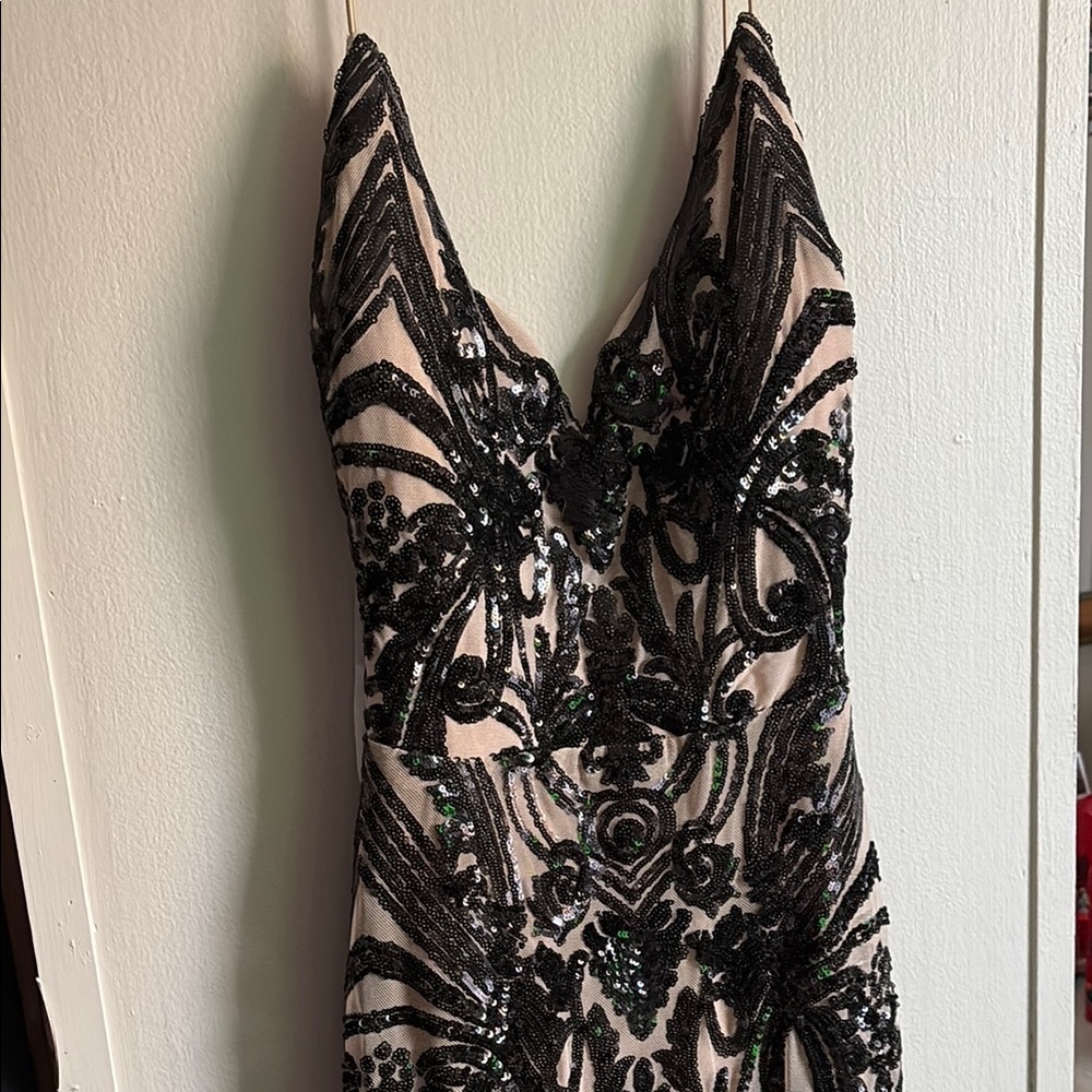 Elegant Black Sequin Dress